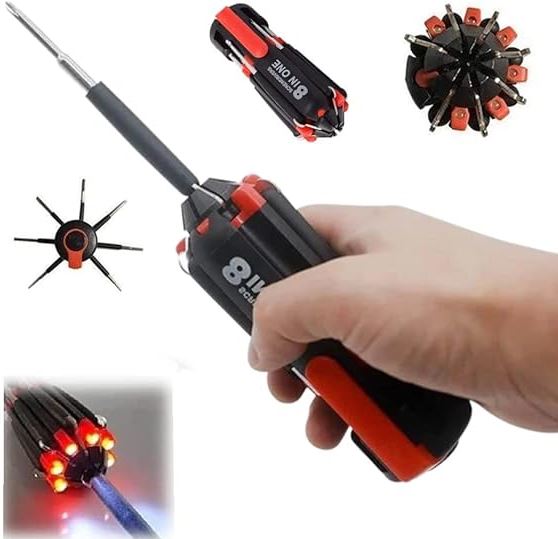 Destornillador multi portátil 8 en 1
