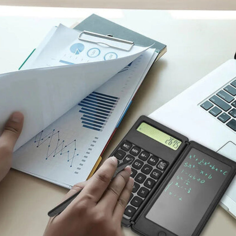 Calculadora portatil con tablero